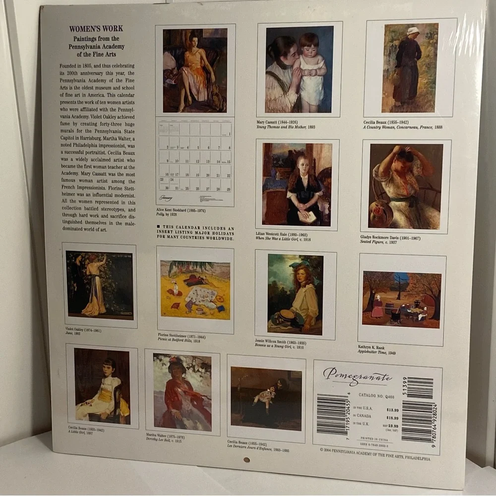 Women’s Work 2005 Calendar Pomegranate painting prints Pennsylvania Academy Art
